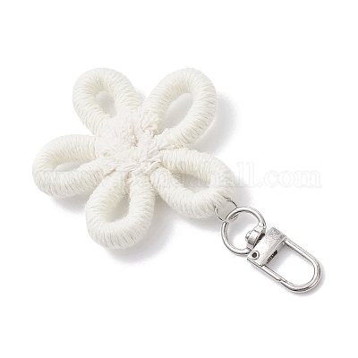 Полиэфирные украшения цветок подвеска HJEW-JM03961-01-1