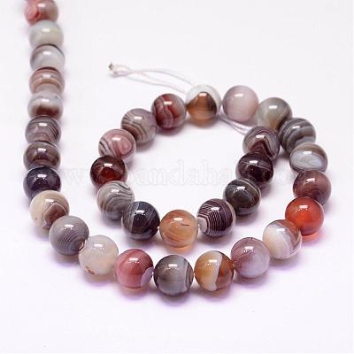 Природные Ботсвана агат бисер нитей G-P132-05-10mm-1