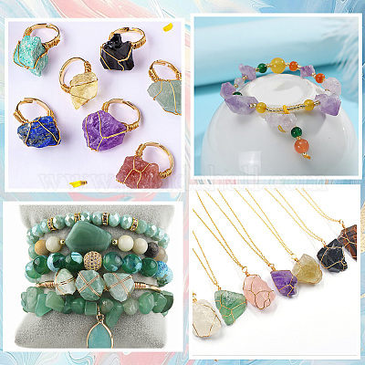 1 нить гальванизированных бусин из натурального кварца G-PA0001-18C-1