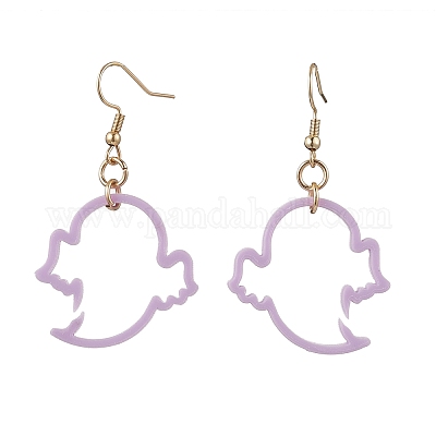 7 пара сережек-призраков из акрила и нержавеющей стали 304 EJEW-JE06541-1