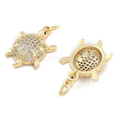 Подвески из латуни с прозрачным фианитом KK-U009-12J-G-1