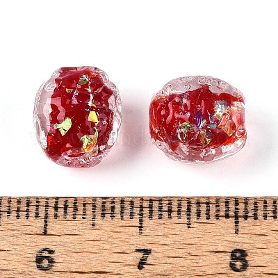 Handmade стеклянные бусины фольги&nbsp;FOIL-N029-10D-1