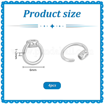 4 шт. серебряный карабин с замком FIND-PH0026-94P-1