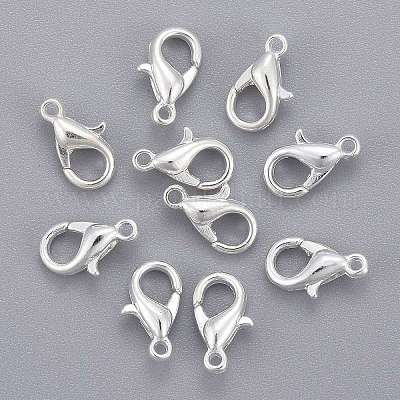 Застежки-лобстеры из цинкового сплава с серебряным покрытием X-E103-S-1