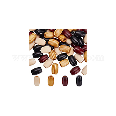 4 цвет натуральные деревянные бусины WOOD-FG0001-53-1