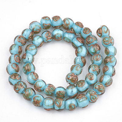 Бусины ручной работы бусины золотого песка LAMP-T006-05I-1