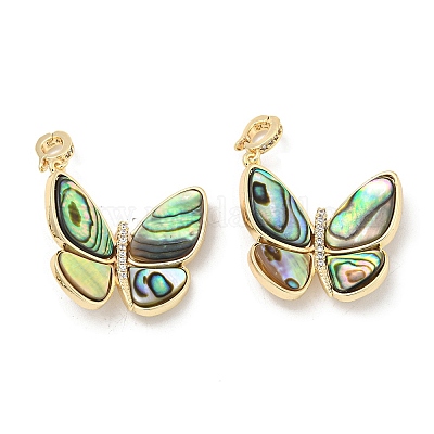 Латунные микропаве прозрачные подвески с фианитом KK-L211-020G-03-1