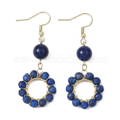 Круглые серьги-подвески из нержавеющей стали 304 EJEW-JE06786-1