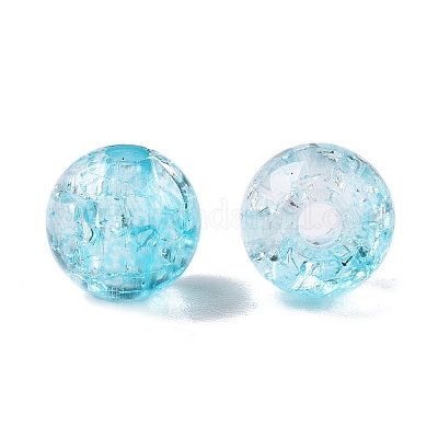 Прозрачных бусин акриловые треск CACR-N002-22B-1