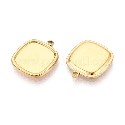 Оправы для подвесок из нержавеющей стали 304 в виде кабошонов STAS-T067-13G-1