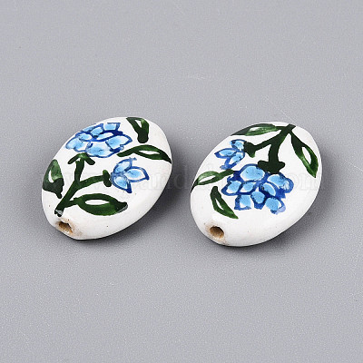 Фарфоровые бусины ручной работы PORC-T134-04B-1