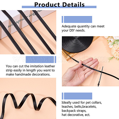 Плоским пу кожаный шнур DIY-WH0656-51A-1