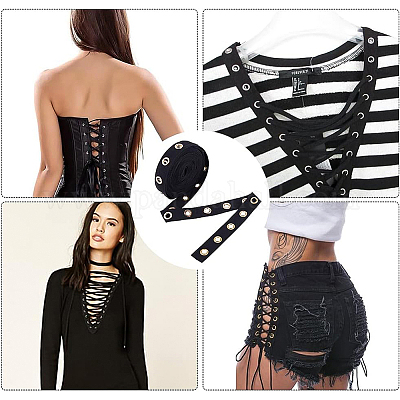 Хлопковые ленты с люверсами и металлическими проволочными завязками SRIB-BC0001-06-1