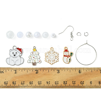 Наборы для изготовления сережек из акриловых бусин своими руками DIY-FS0006-67D-1