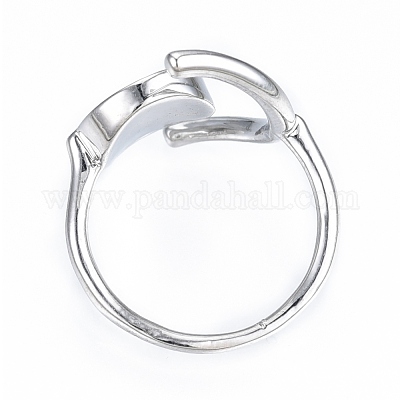 Плоская круглая открытая манжета из натуральной ракушки RJEW-T001-92P-1