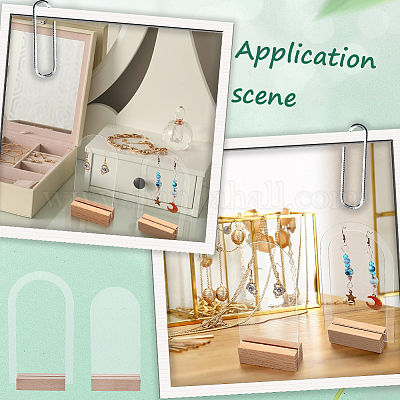 1 комплект прозрачных акриловых подставок для одной пары сережек EDIS-SC0001-04-1