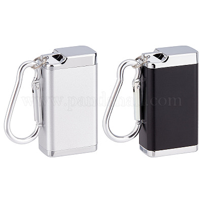 Wholesale UNICRAFTALE 2Pcs 2 Colors Portable Ashtray with Lid Rectangle  Waterproof Mini Ashtray Aluminum Alloy Pocket Ashtray 113mm Long Outdoor  Ashtray with Climbing Carabiner for Outdoor Picnic Car Travelling 