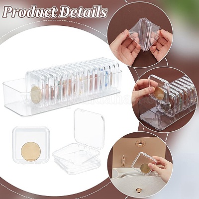 Кубовидный прозрачный акриловый органайзер для коробок&nbsp;ODIS-WH0099-30-1