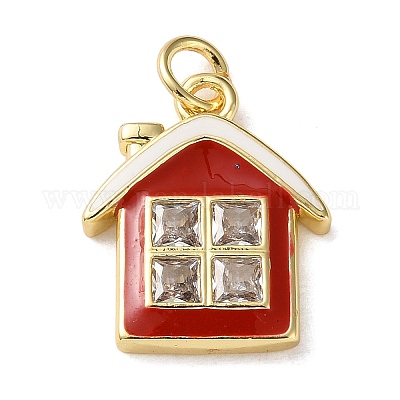 Латунные микро проложить кубического циркония подвески KK-I383-01G-05-1