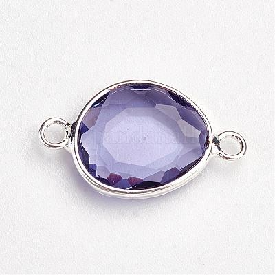 Соединители звеньев латуни стеклянные GLAA-J095-S-1