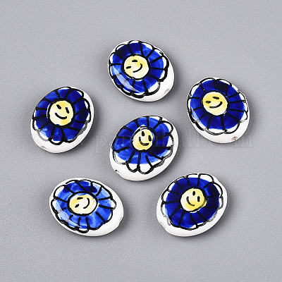 Фарфоровые бусины ручной работы PORC-T134-14M-1