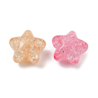 Прозрачных бусин акриловые треск OACR-B031-08-1