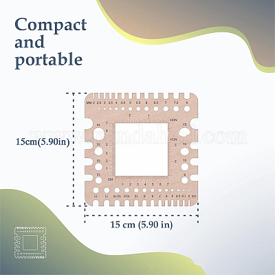 Квадратные деревянные вязальные спицы PW-WG46382-03-1