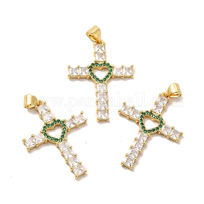 Стойки обшивки латунь микро проложить Циркон подвеску KK-K165-06G-02-1