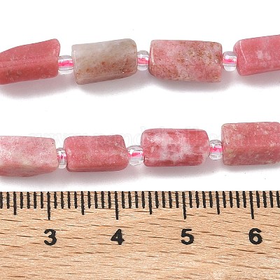 Природные родонит бисер нитей&nbsp;G-C270-K12-1