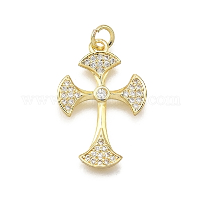 Латунные микро проложить кубического циркония подвески KK-Z100-38G-06-1