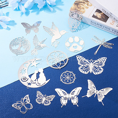 15 шт. 15 стиля подвесок-соединителей из нержавеющей стали STAS-TA0002-88-1