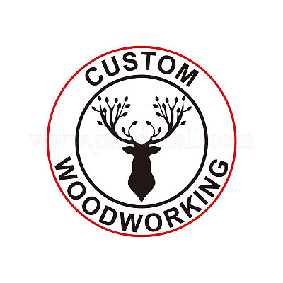 Business Logo Stamp with Custom Art, Logo Branding Stamper, Round Logo  Stamp Size 3 Dia, Wooden Handle Stamp