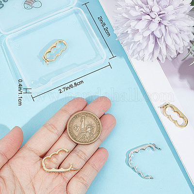 6 шт. 2-цветная стойка с покрытием из латуни с микропаве из прозрачного кубического циркония KK-BBC0008-13-1