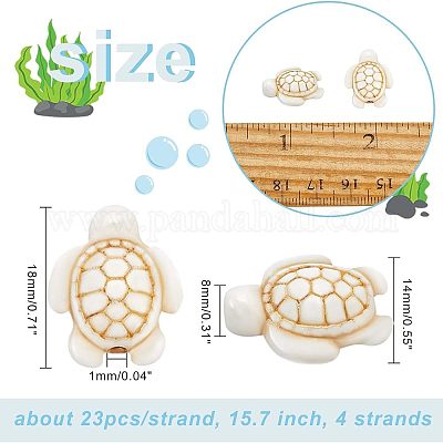 4 нити синтетических окрашенных бирюзовых бусин G-NB0003-29-1