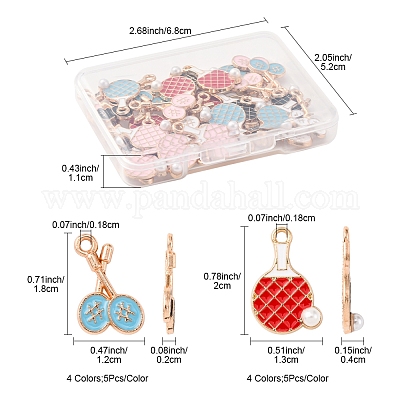 40шт 8 стиля подвески из сплава с эмалью ENAM-FS0002-54-1