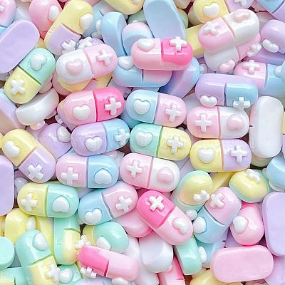 Непрозрачные кабошоны из смолы X-CRES-M037-08C-1