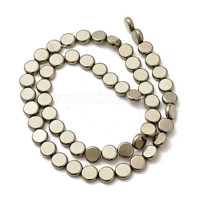 Гальванические нити из синтетических немагнитных гематитовых бусин G-L613-L01-01C-1