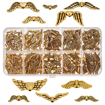 190шт 10 стиля бусины из сплава в тибетском стиле TIBE-DR0001-01D-AG-1