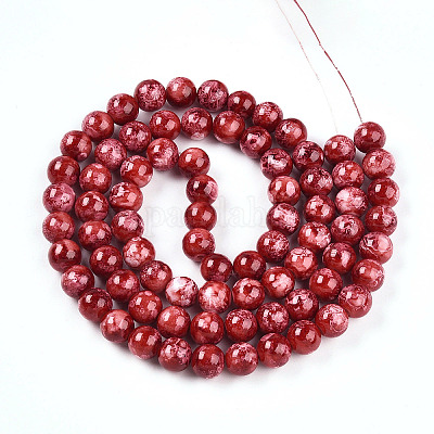 Выпечка окрашенные стеклянные бусины пряди X1-DGLA-N003-10mm-A02-1