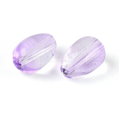 Выпечка расписные прозрачные стеклянные бусины DGLA-N014-10D-1