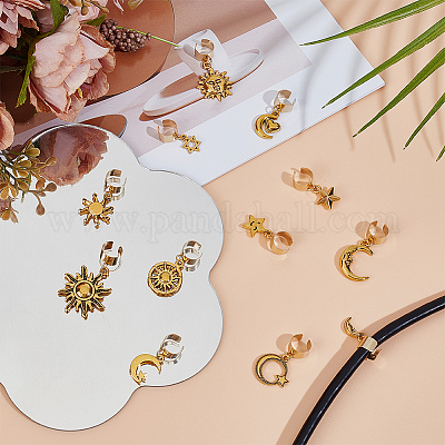 12 шт. подвеска-стетоскоп в виде солнца HJEW-OC00181-1