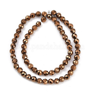 Гальванические нити из синтетических немагнитных гематитовых бусин G-H072-B01-01C-1