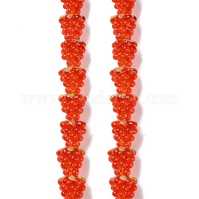 Бусы лэмпворк ручной работы LAMP-Q036-05B-1