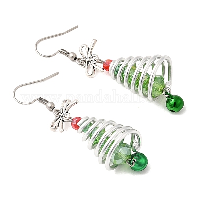 Серьги-подвески из алюминиевого стекла EJEW-JE06580-1