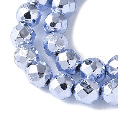 Гальванические нити из синтетических немагнитных гематитовых бусин G-B132-B01-01G-1