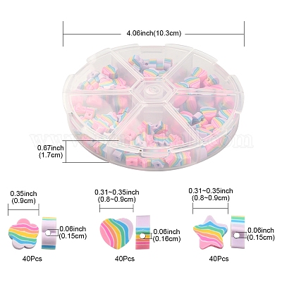 120шт 3 стилей ручной работы из полимерной глины CLAY-YW0001-63-1