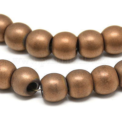 Гальванизировать немагнитных синтетический гематит бисер пряди G-Q486-87B-1