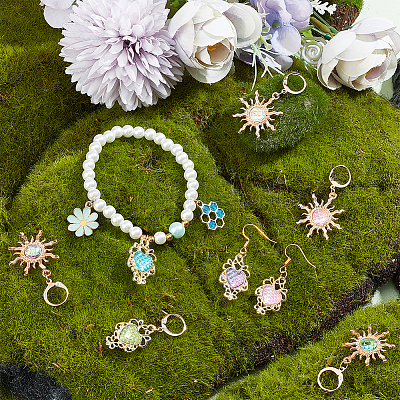 Сплав с пластиковыми подвесными маркерами петель HJEW-AB00253-1