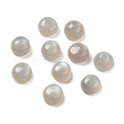 Кабошоны натурального серого лунного камня G-L541-01B-6mm-1