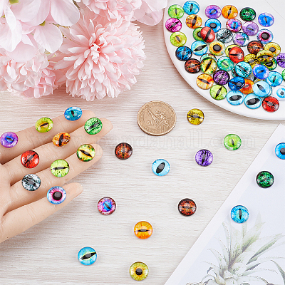 1 пакетик стеклянных кукольных глаз-кабошонов DIY-GF0008-70C-1